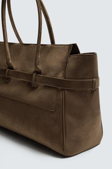 BELT DETAIL HANDBAG - Brown by Zara - Image 4