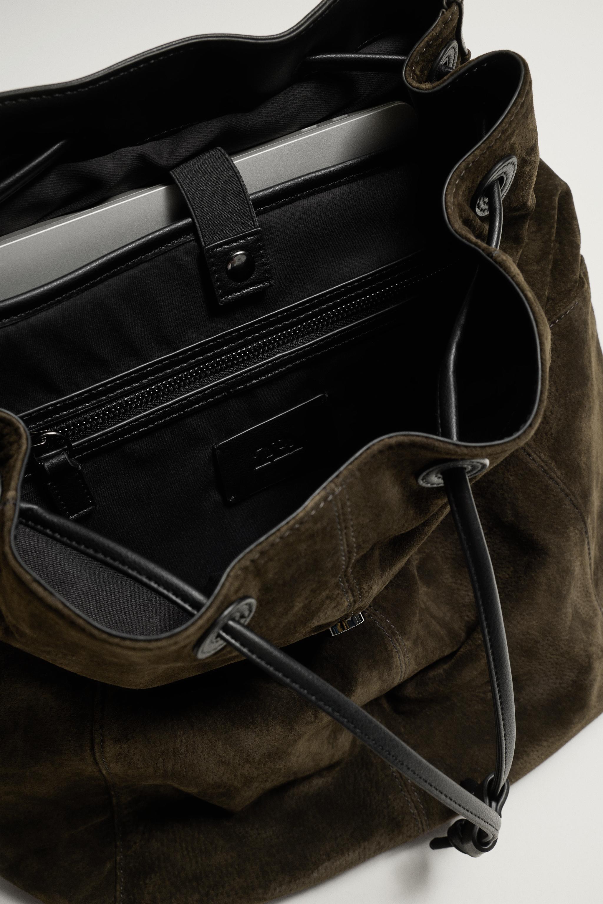 LEATHER FLAP BACKPACK