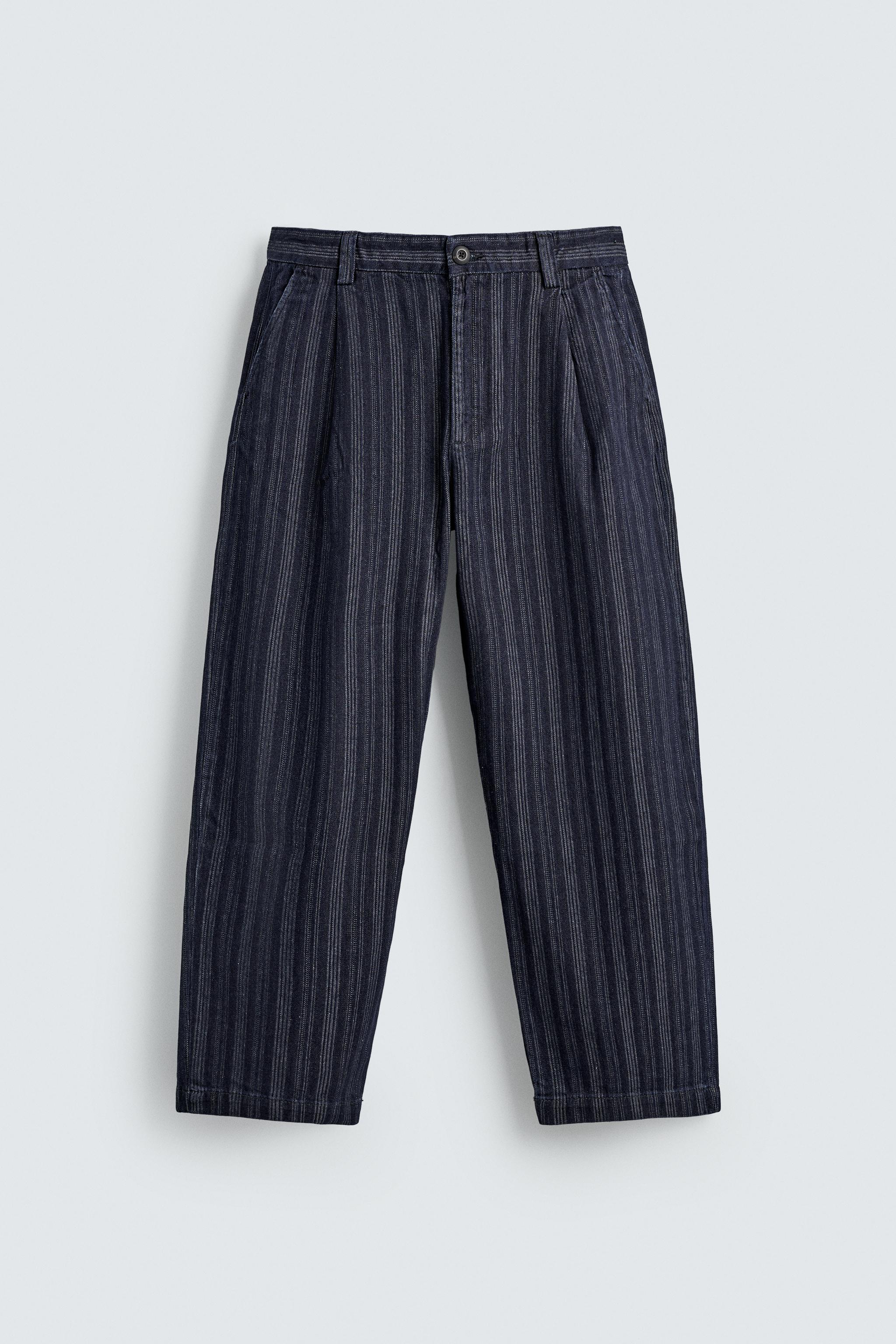 PANTALON CHINO DÉCONTRACTÉ À RAYURES