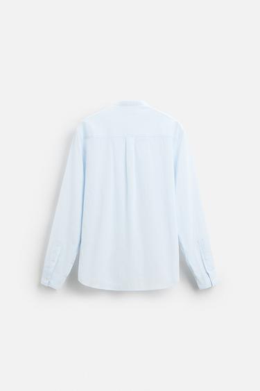 CREASED-EFFECT SHIRT - Sky blue by Zara - Image 5