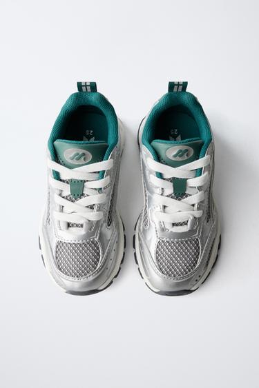 Zara MESH SNEAKERS - Green