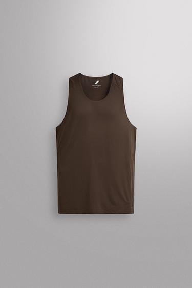 CAMISETA TANK LIGERA RUNNING - Marrón oscuro de Zara