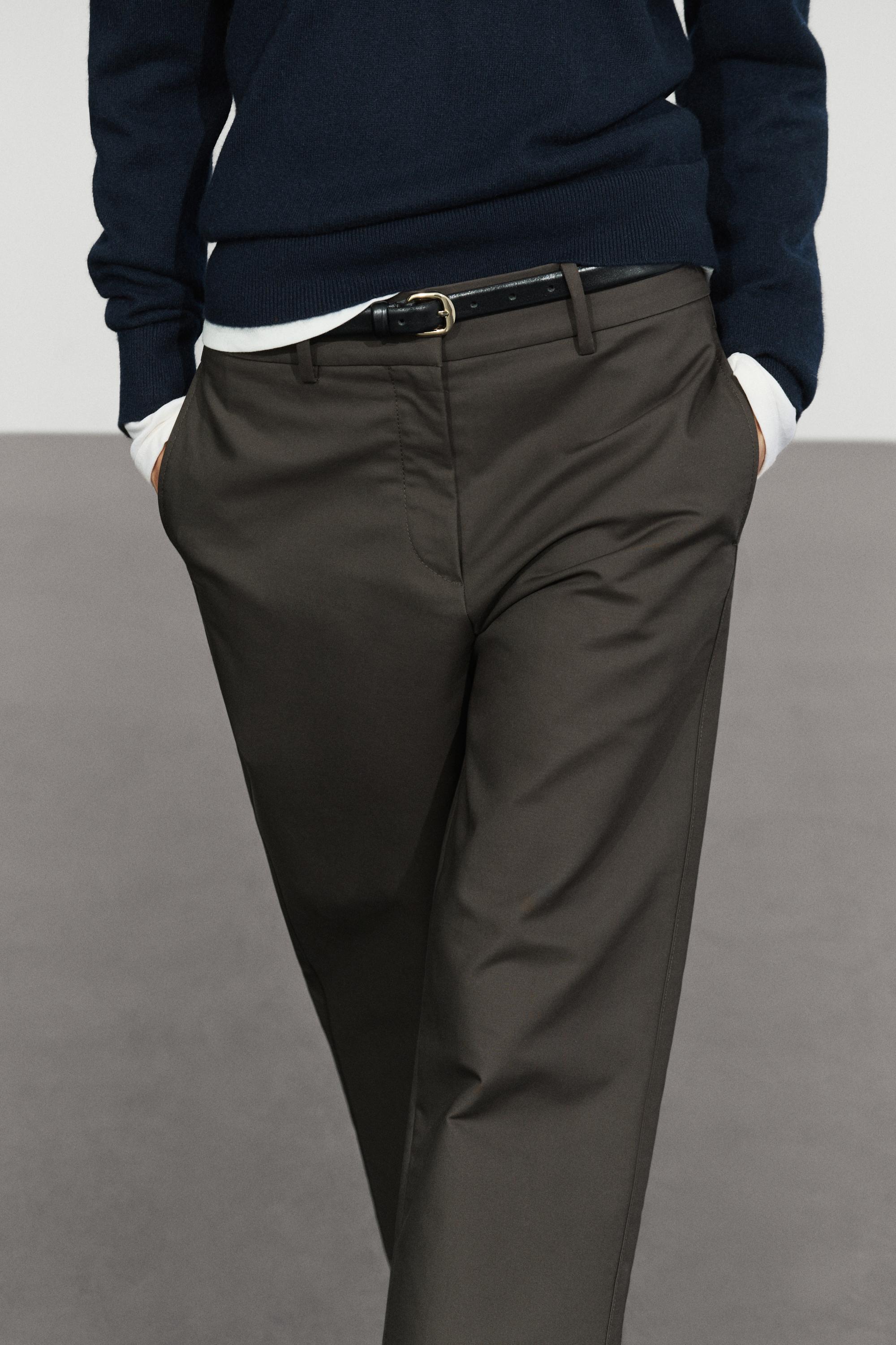 Pantalon carrot fit 100 % coton