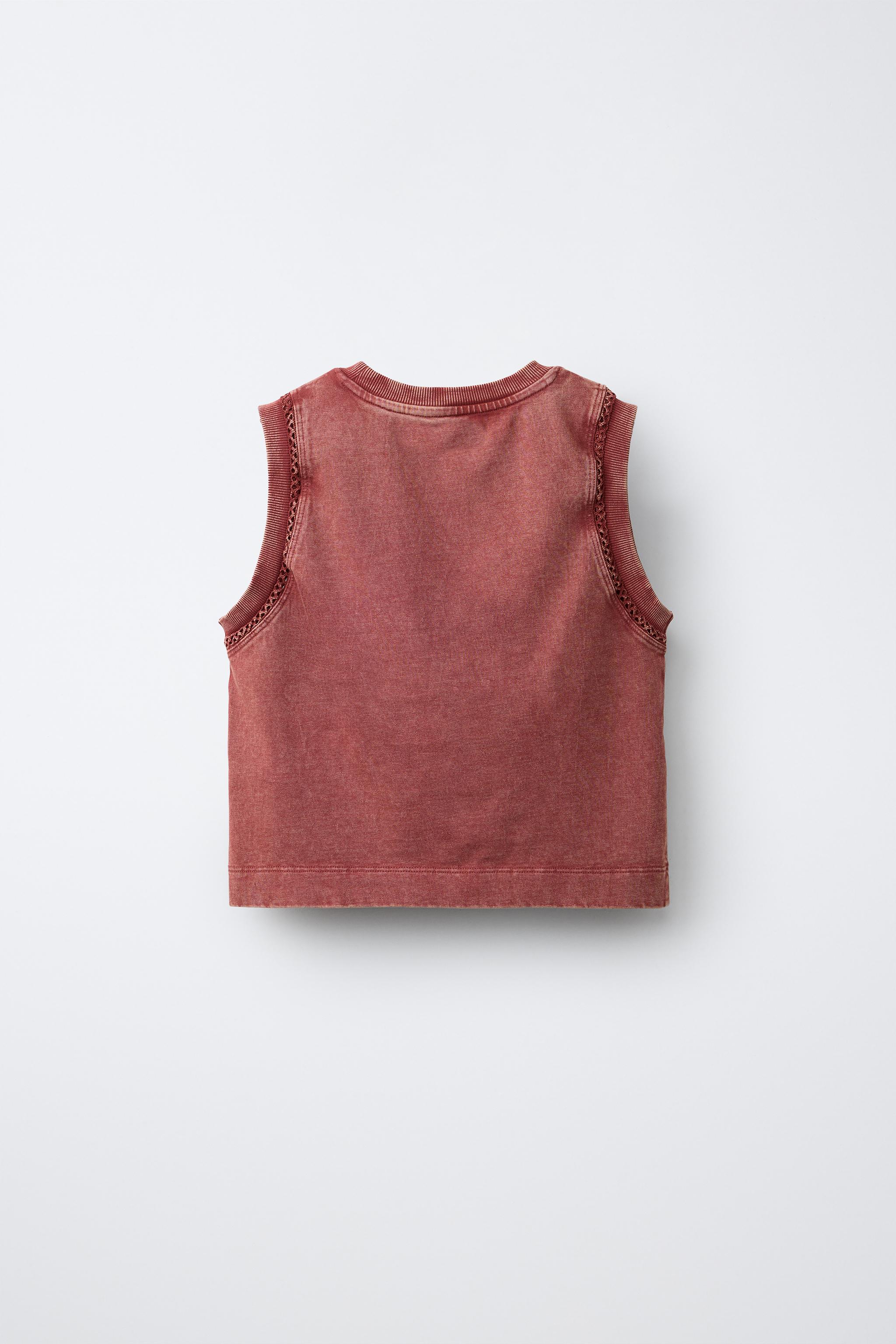 HEAVY JERSEY EMBROIDERED T-SHIRT — Terracotta