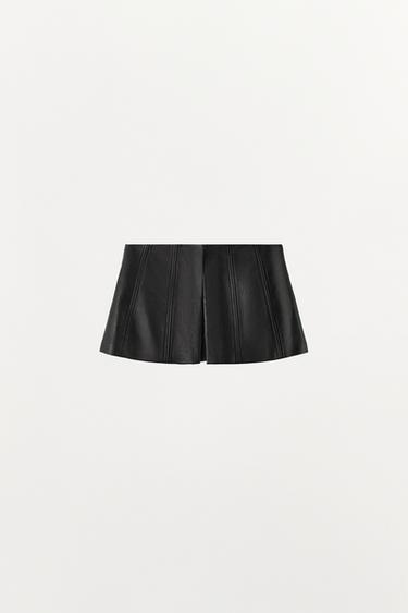 Zara 100% LEATHER CORSET LIMITED EDITION - Black