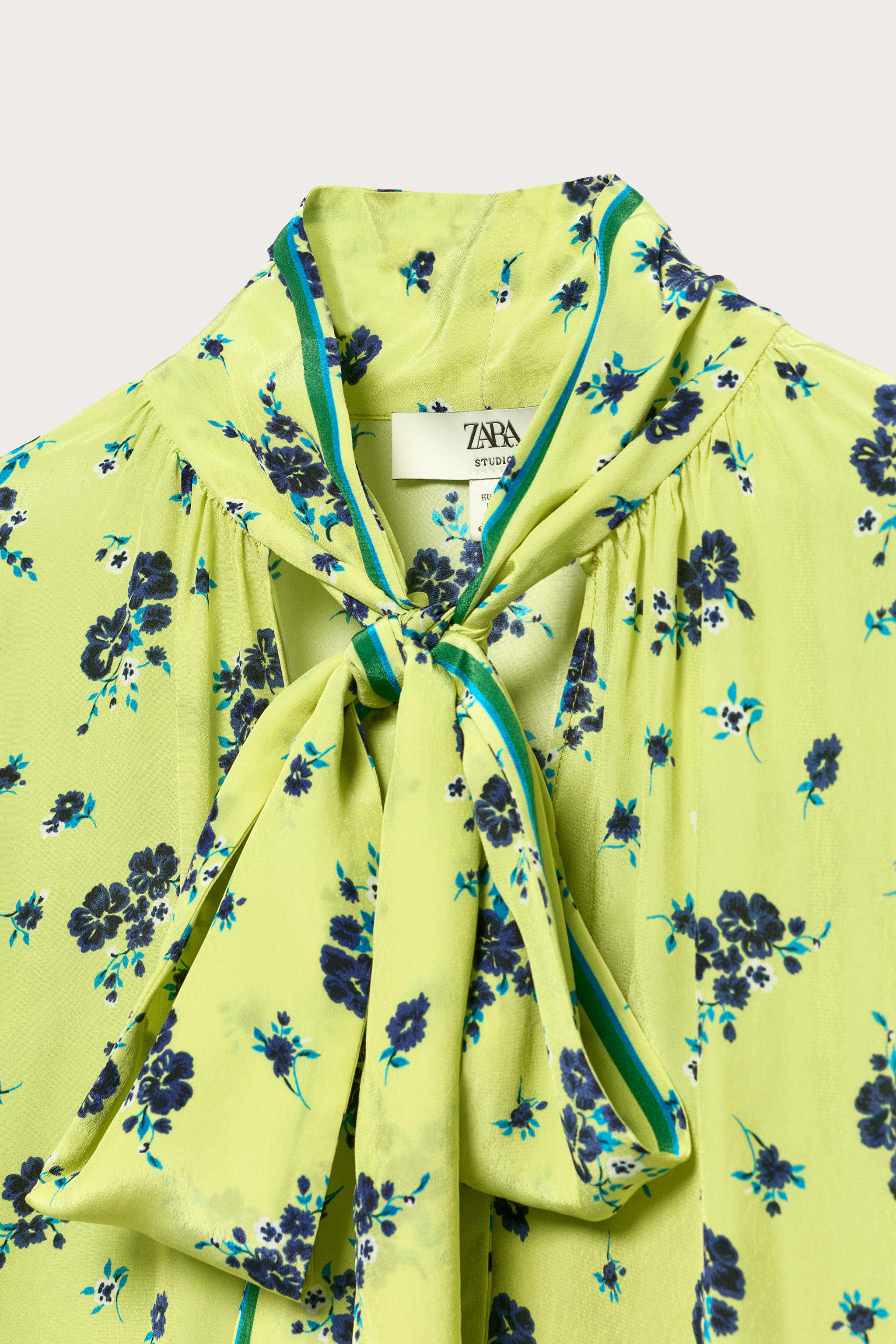 Zara LIMITED EDITION FİYONKLU DESENLİ GÖMLEK görsel 8