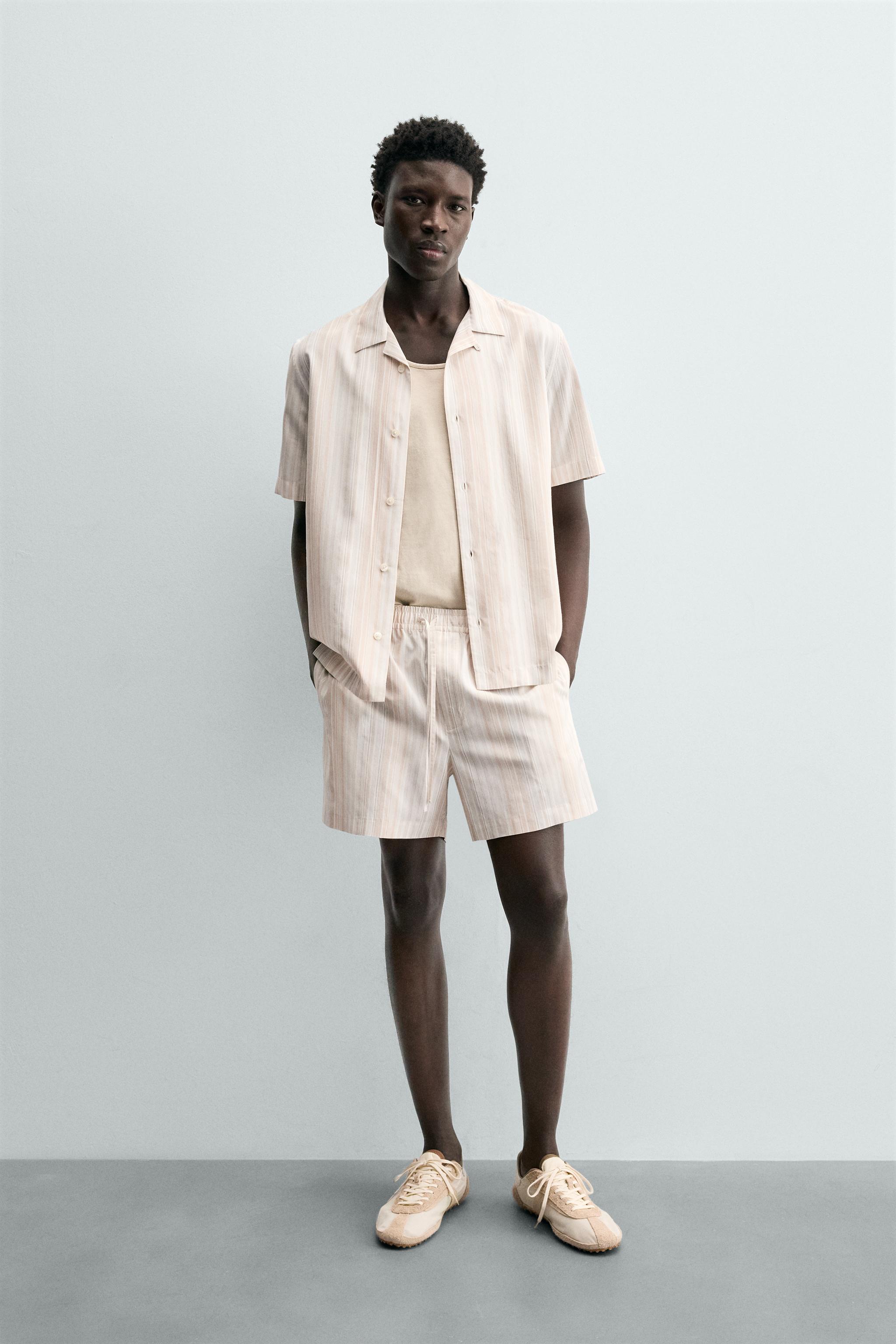 Мужские рубашки Zara REGULAR FIT STRIPED SHIRT