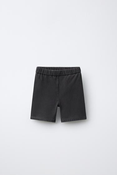 DENIM CYCLING LEGGINGS - Grey by Zara