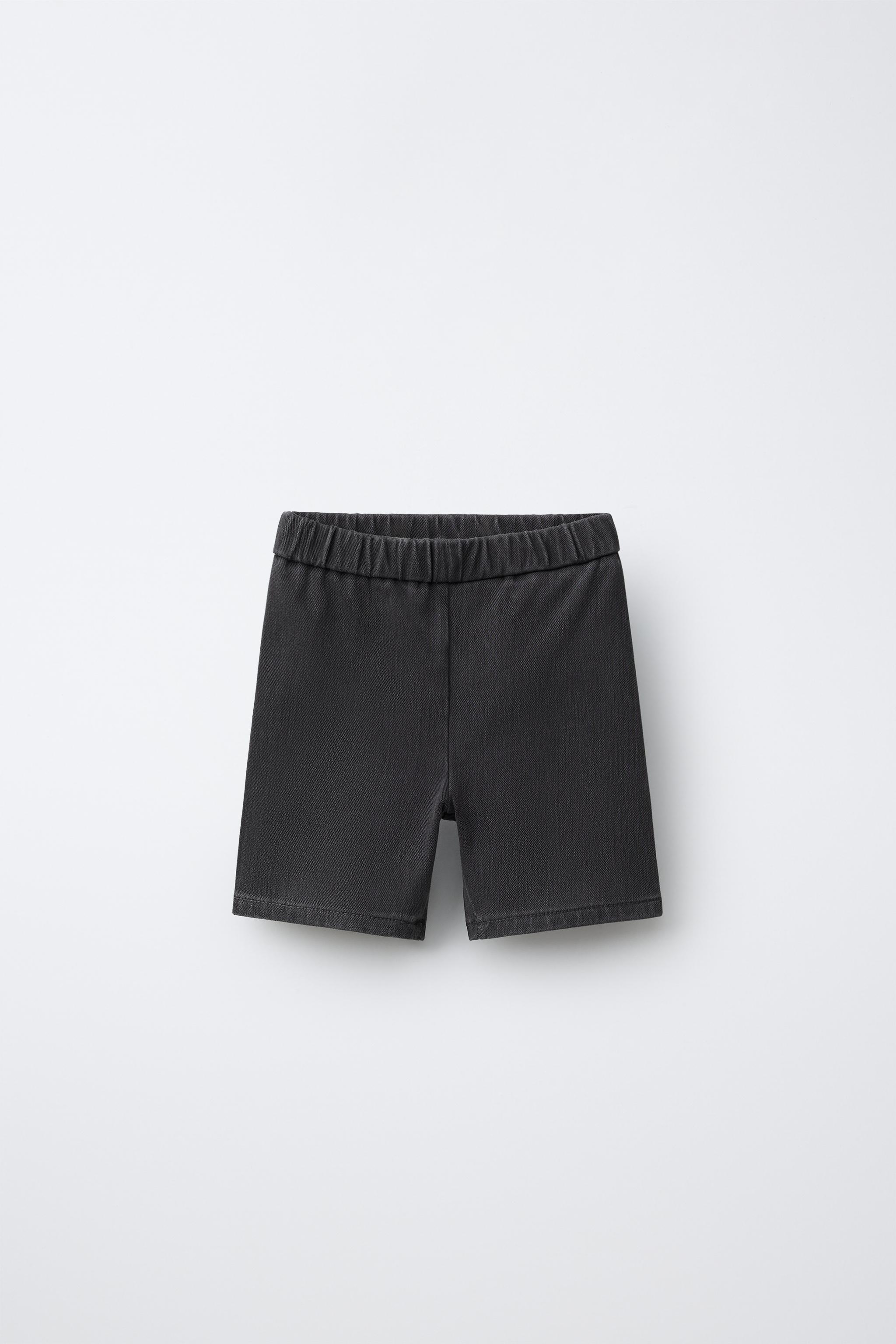 DENIM BIKE SHORTS