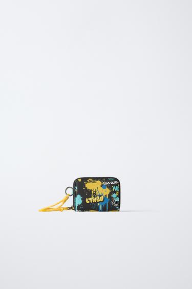 Zara GRAFFITI WALLET - Black