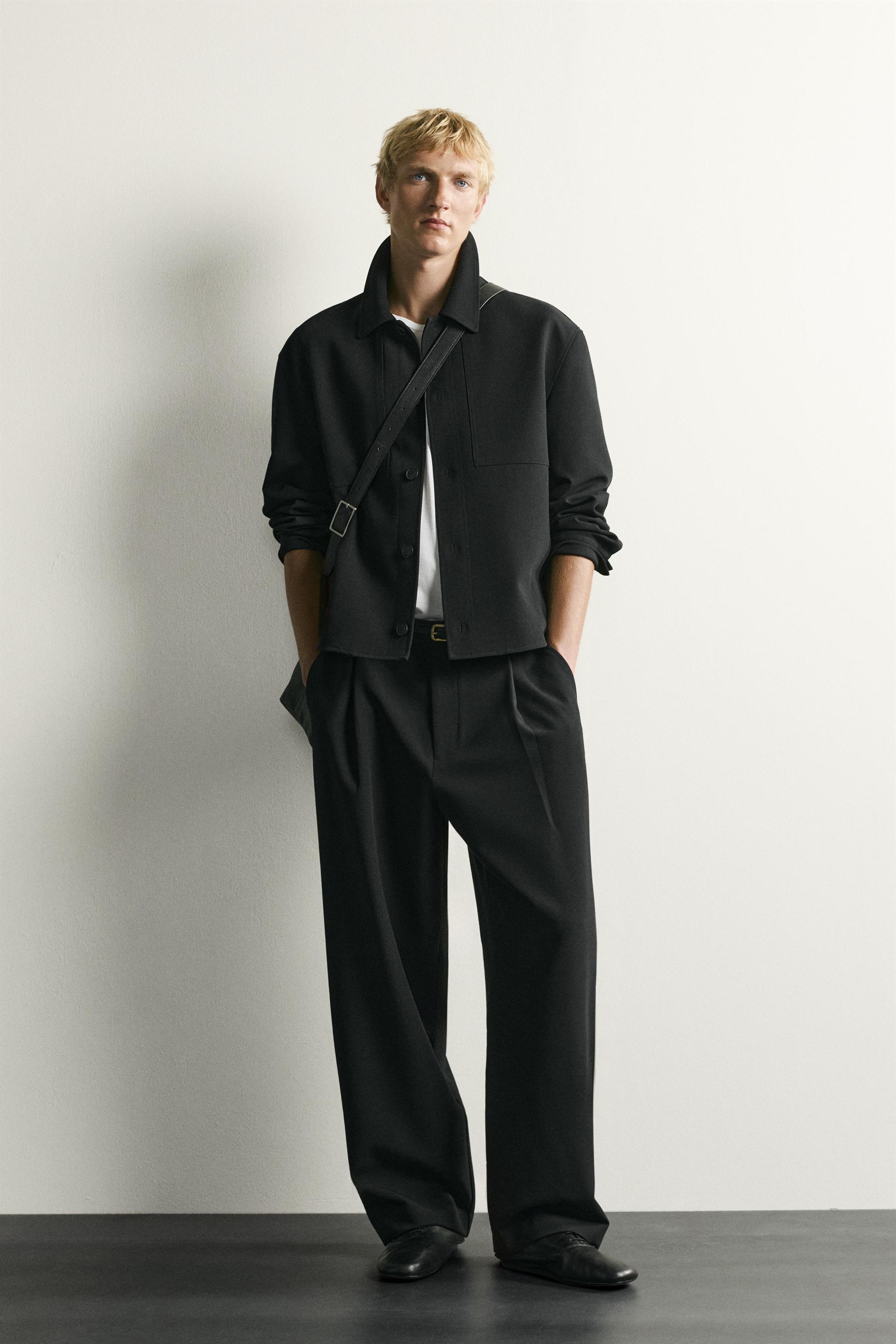 Zara PİLİLİ RELAXED FIT PANTOLON