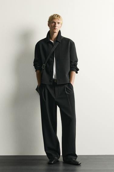 RELAXED FIT-BUKSER MED LÆG - Sort fra Zara