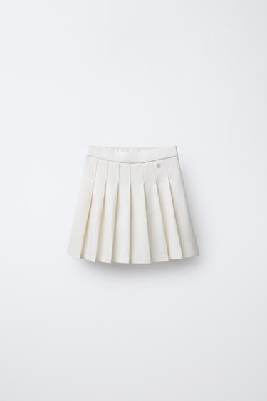 PLEATED SKIRT - Oyster-white by Zara