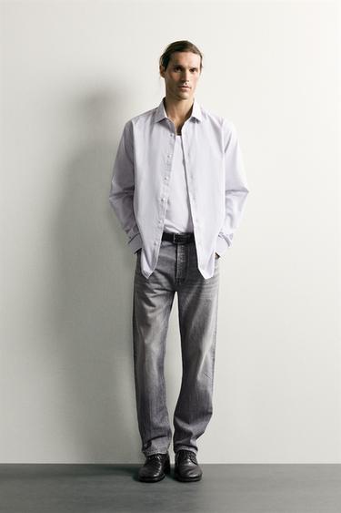 JEANS REGULAR FIT - Gris de Zara - Imagen 0