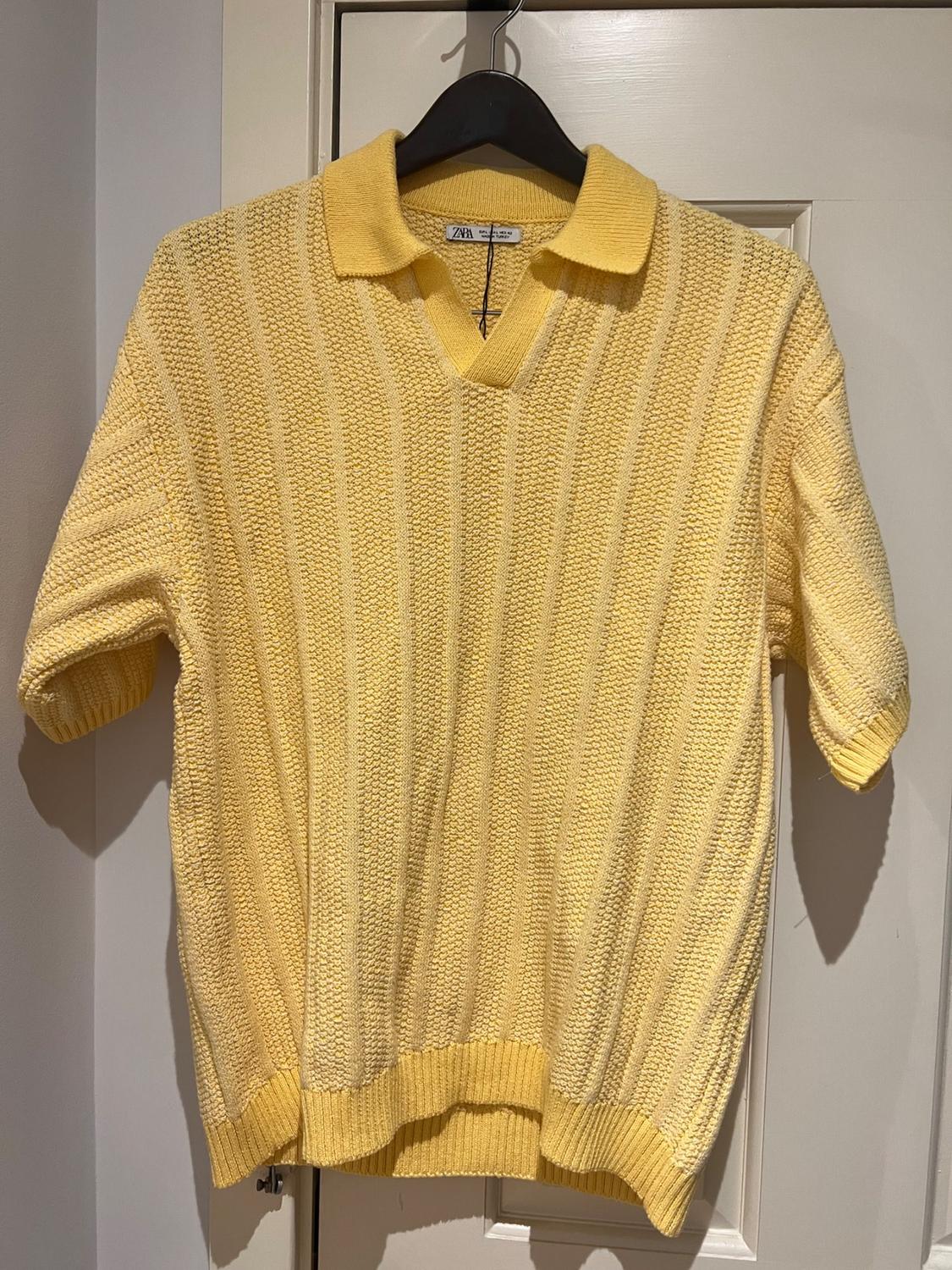 CROCHET KNIT POLO SHIRT