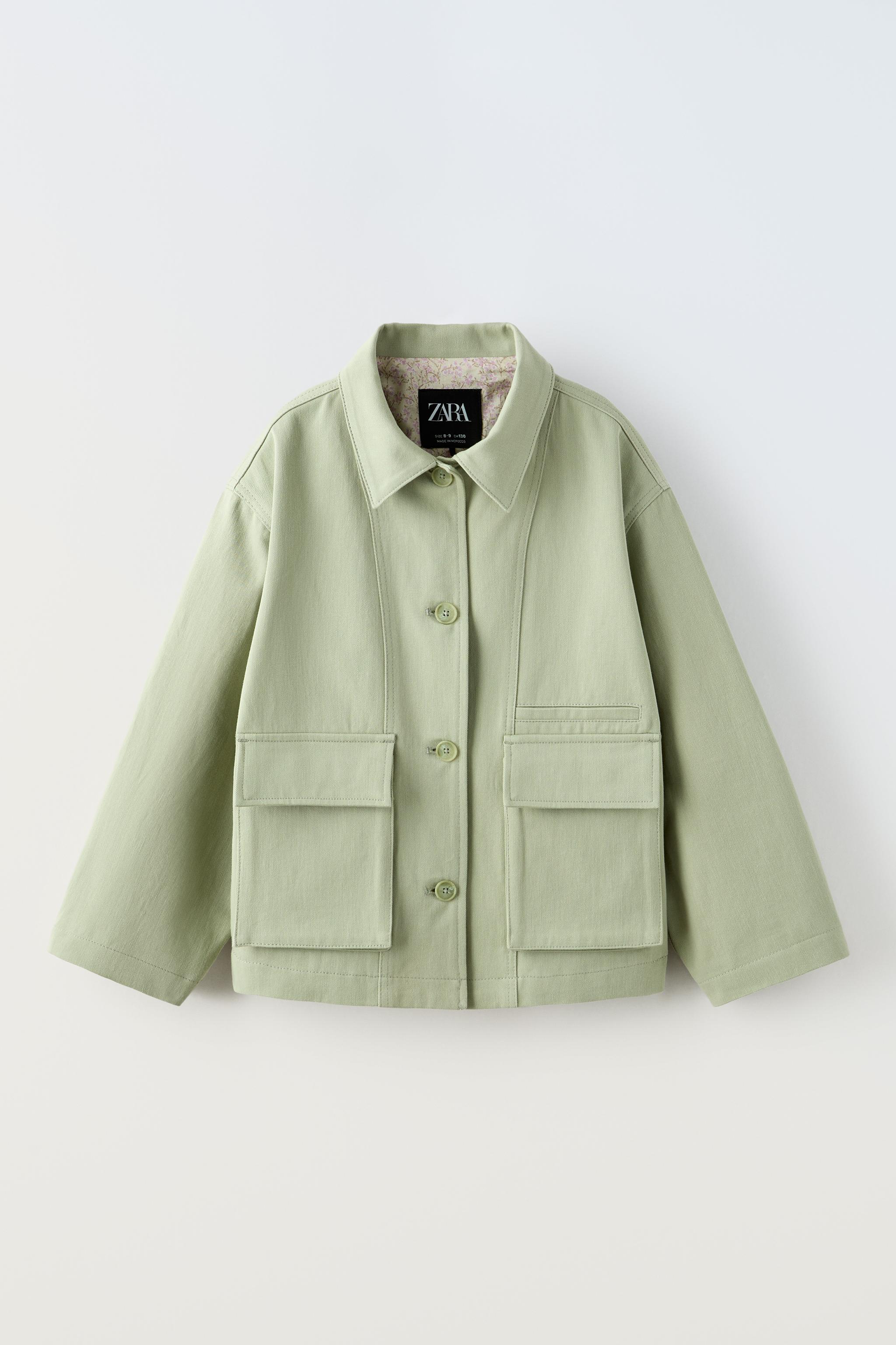 Zara cropped shop jacket with pockets