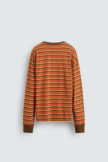 T-SHIRT RAYÉ À PIÈCE HARRY LAMBERT FOR ZARA X DISNEY - Orange / Jaune de Zara - Image 2