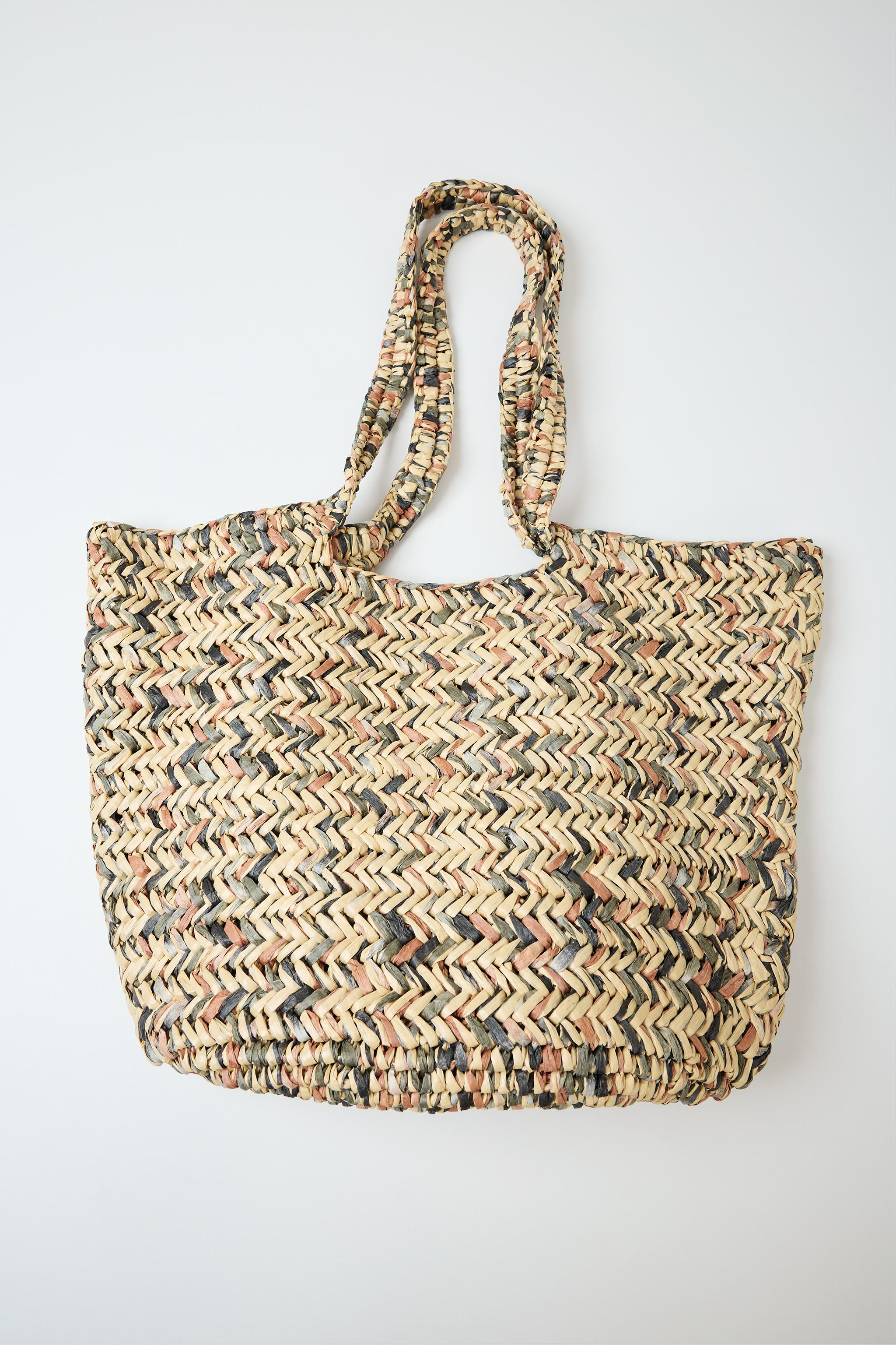 WOVEN BASKET TOTE BAG