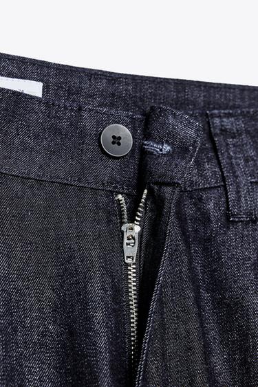 TRF-JEANS MIT BUNDFALTEN - Dunkles Indigoblau von Zara