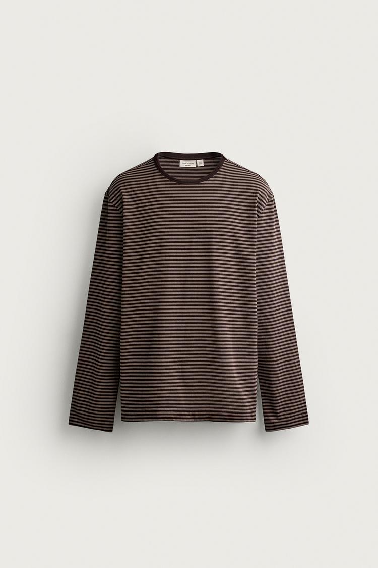 SUPIMA® STRIPED JACQUARD T-SHIRT