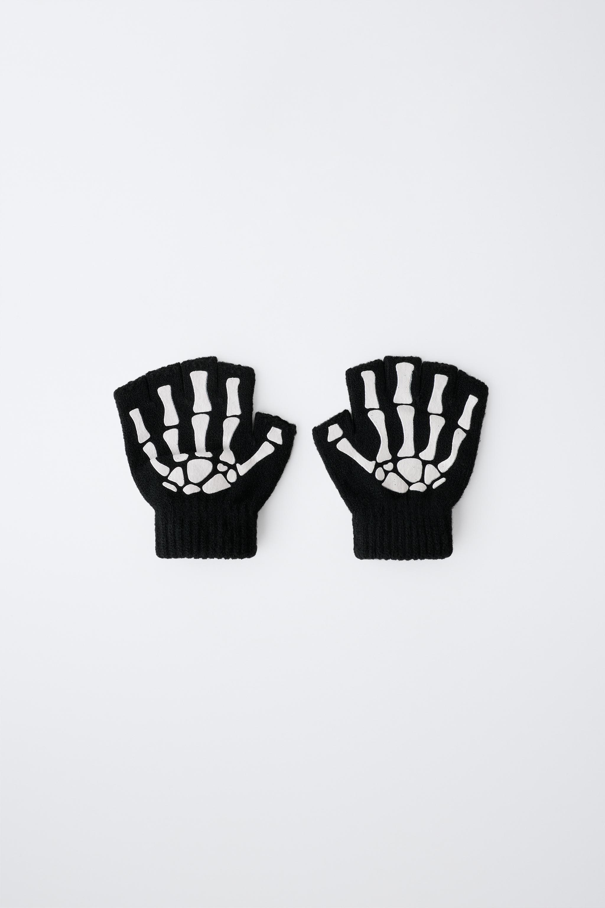 SKELETON COSTUME MITTENS