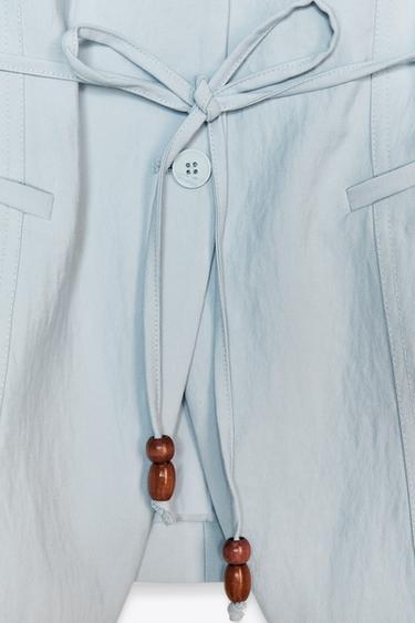 BEADED BELT WAISTCOAT - Light blue by Zara - Image 3