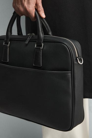 Zara TEXTURED BRIEFCASE - Black - Image 0