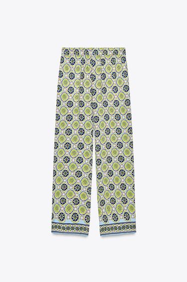 PANTALON LARGE IMPRIMÉ - Multicolore de Zara - Image 6