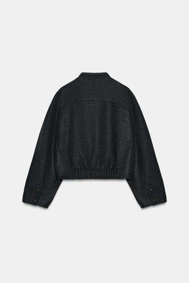 BOMBER DOUX BAS ÉLASTIQUE - Gris de Zara - Image 6