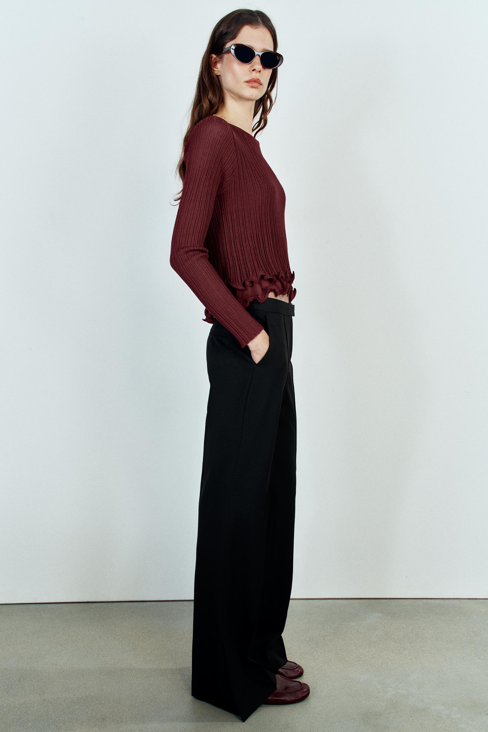 RUFFLE KNIT SWEATER thumbnail 3