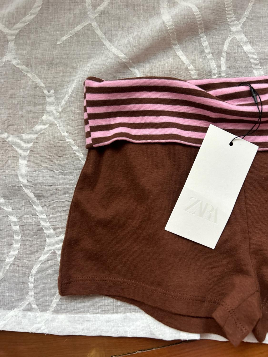 MINI SHORTS WITH STRIPED WAIST - Image 3