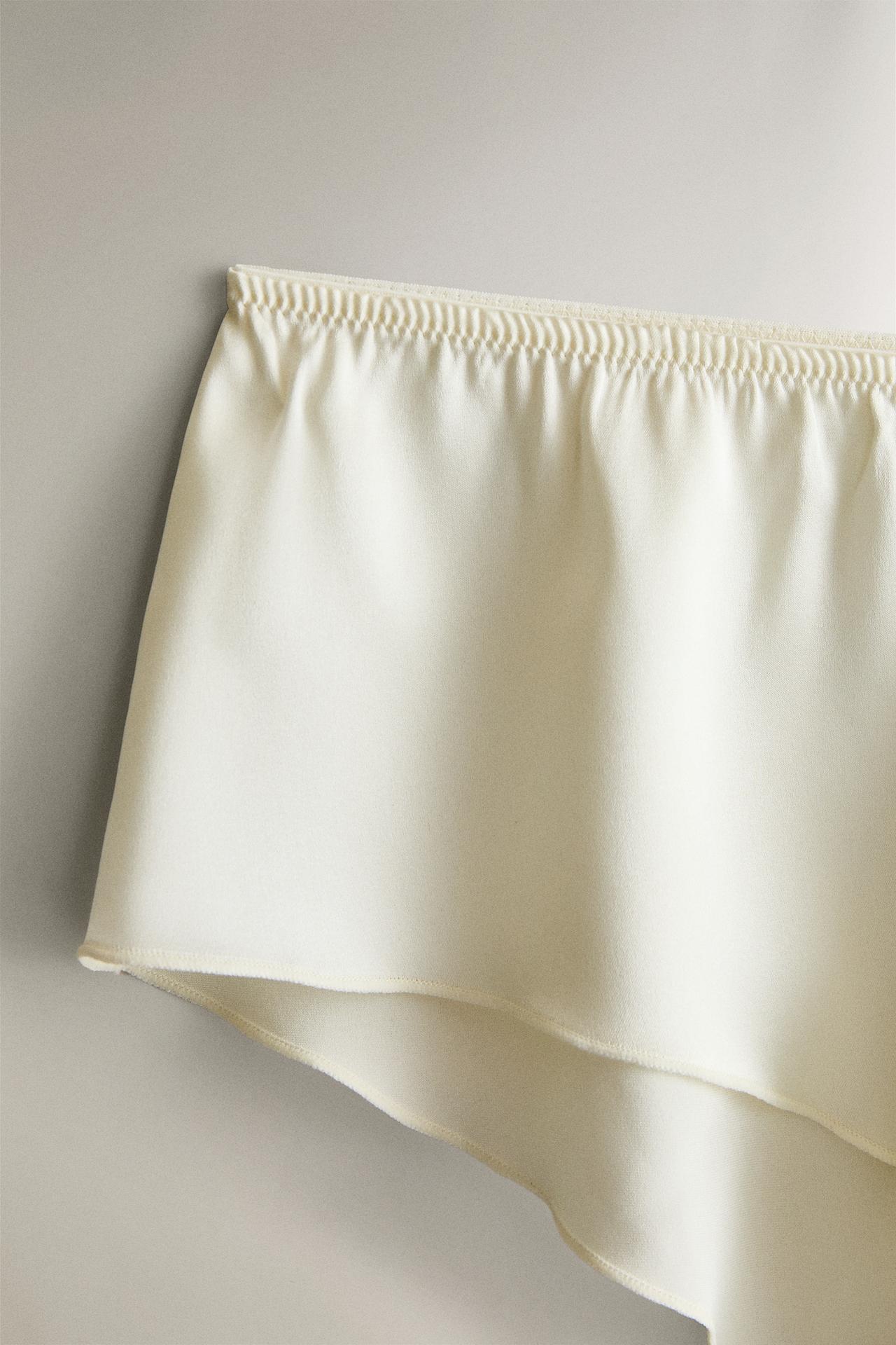 MULBERRY SILK PANTY — Ecru
