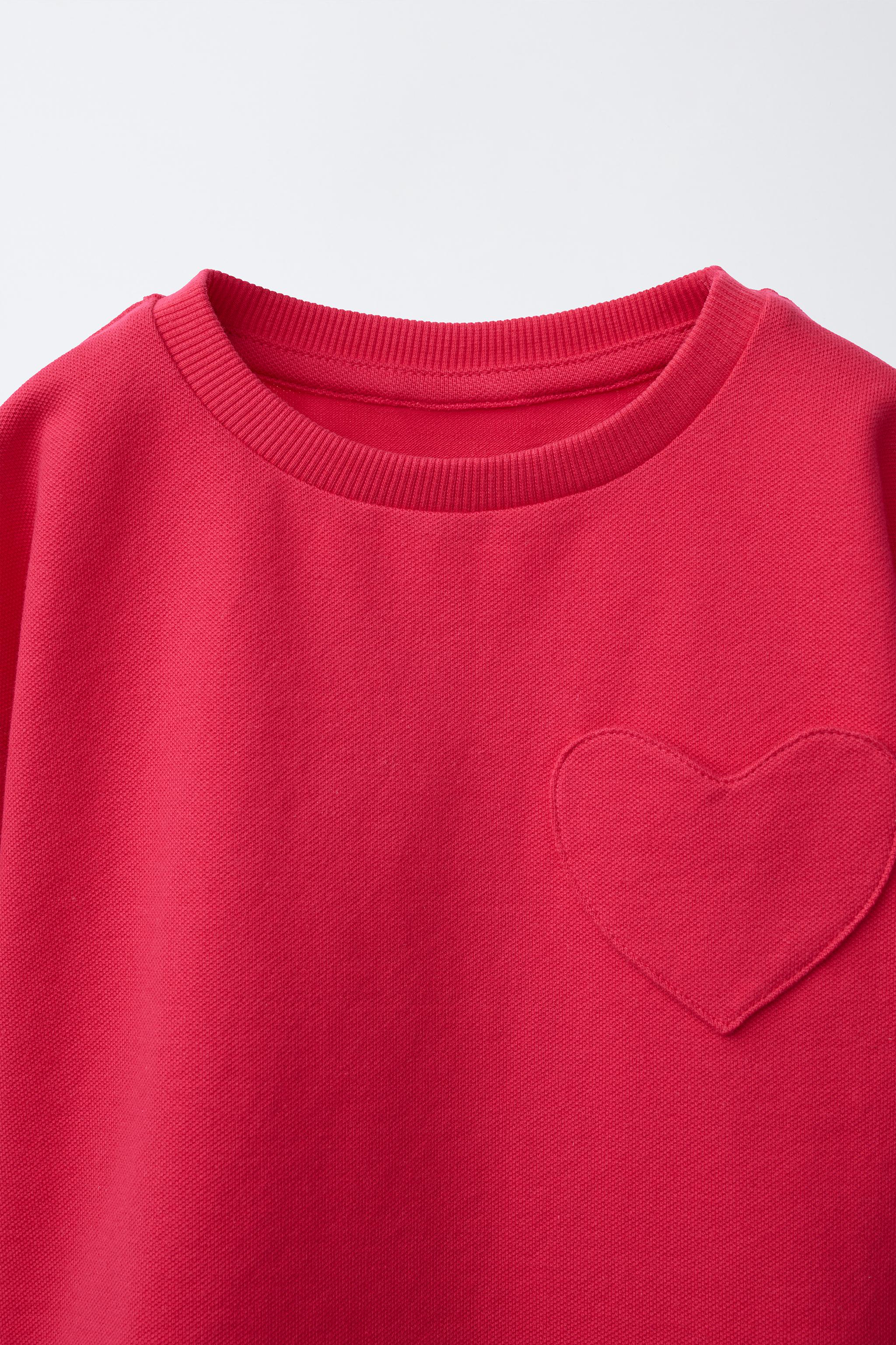 Детские футболки Zara HEART POCKET T-SHIRT — фото 3