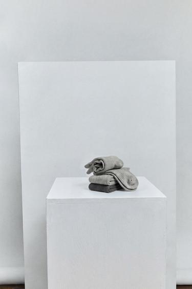 3-PACK OF RIBBED SOCKS - Grey by Zara