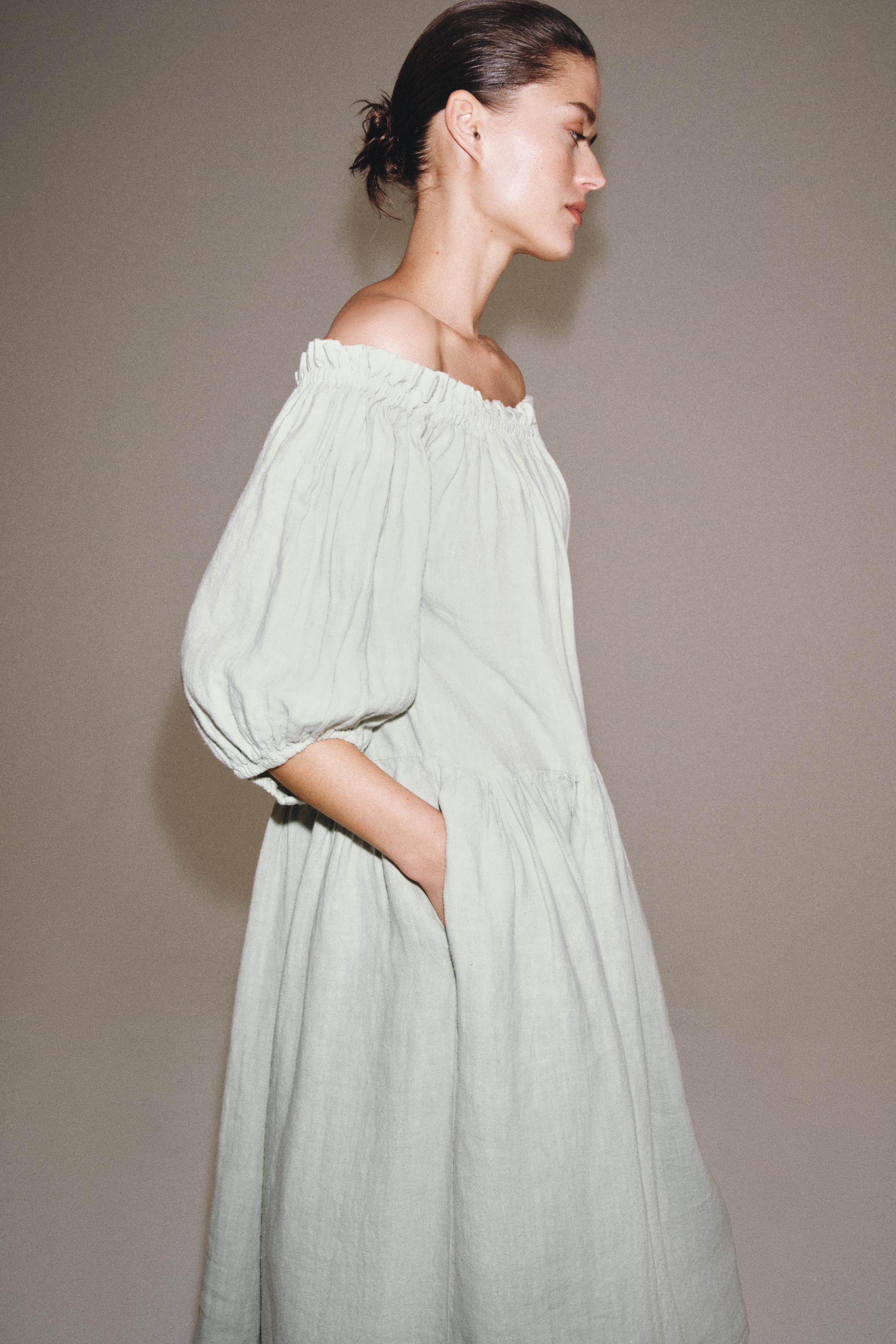ZW COLLECTION 100% LINEN MIDI DRESS