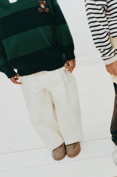 TWILL BALLOON TROUSERS - Ecru by Zara