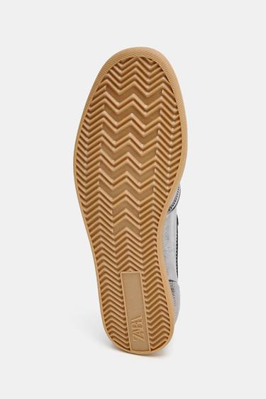 METALLIC LEATHER TRAINERS - Silver by Zara - Image 6