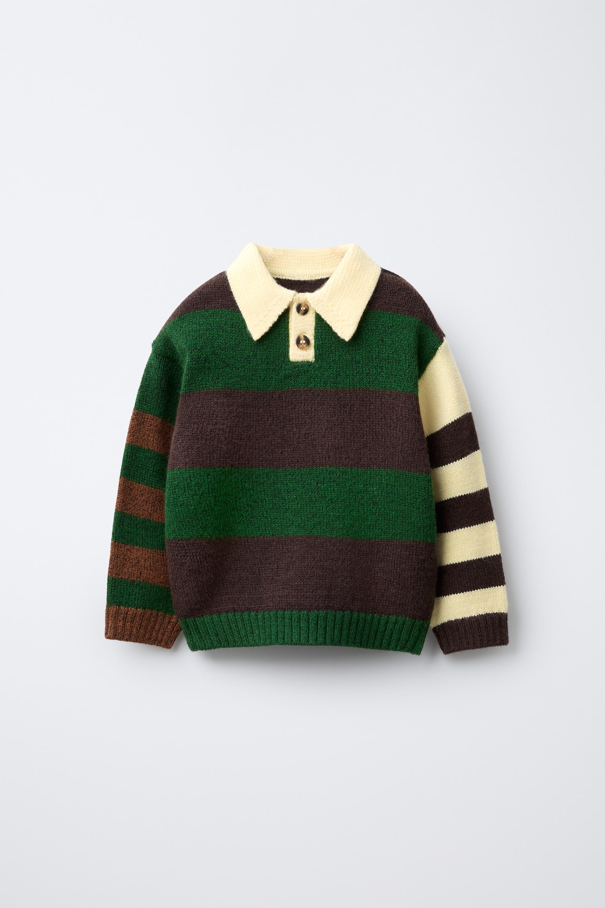 トップス TIGHTBOOTH STRIPE KNIT OPEN POLO OLIVE STRIPE KNIT OPEN POLO - TIGHTBOOTH® タイトブース
