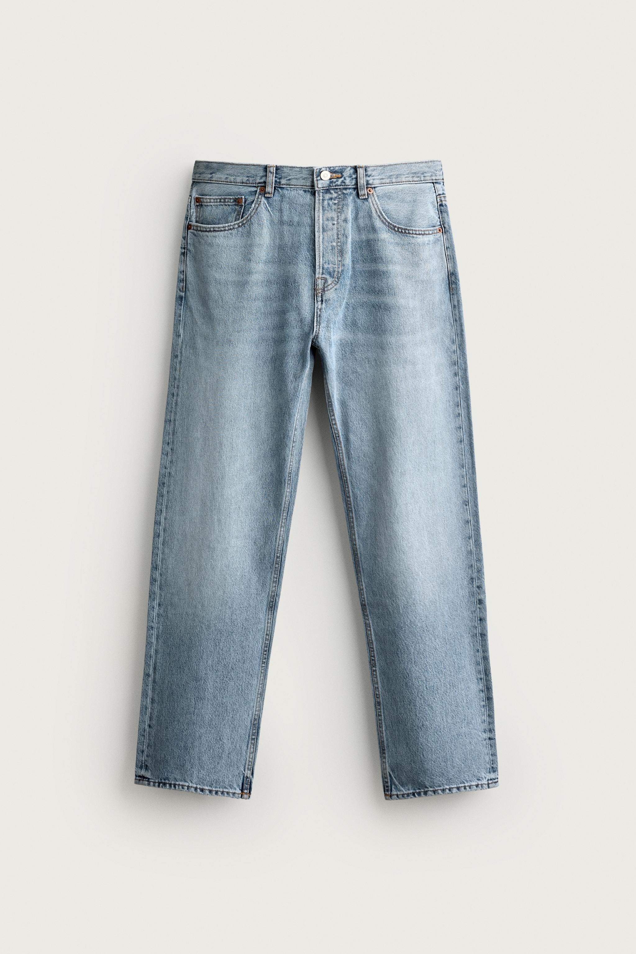 STRAIGHT FIT JEANS — Blue