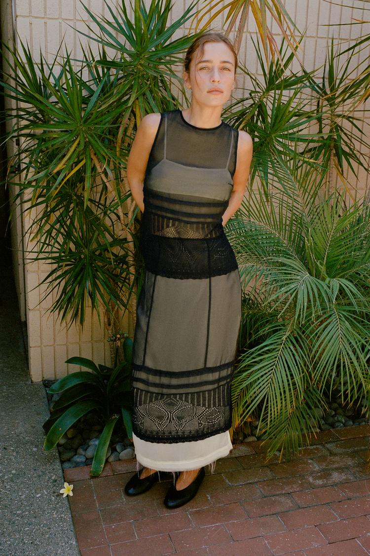 Top organza punto
