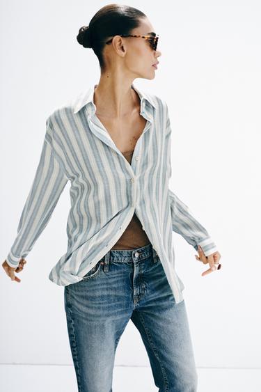 CHEMISE VOLUME À RAYURES - rayures de Zara - Image 3
