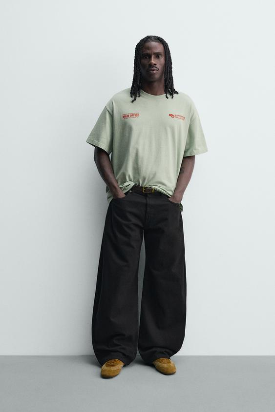 WASHED PRINTED TEXT T-SHIRT from Zara - $39.90