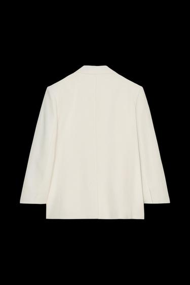 OVERSIZE BLAZER WITH SHOULDER PADS - Light grey by Zara