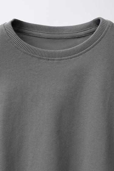LOT DE TROIS T-SHIRTS UNIS - Mauve poudré de Zara - Image 3