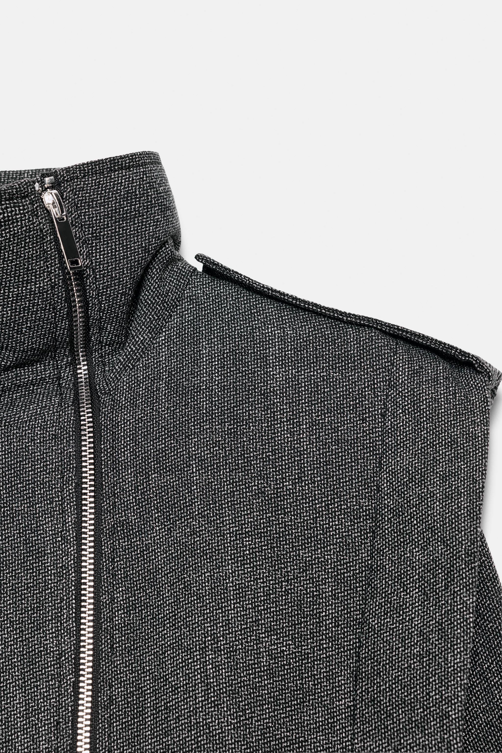 Zara ZW COLLECTION SHOULDER TAB BOMBER JACKET — фото 7