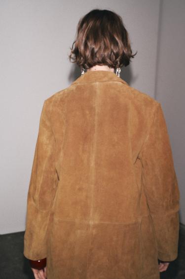 ZW COLLECTION LIMITED EDITION 100% LEATHER BLAZER - Sand by Zara - Image 2