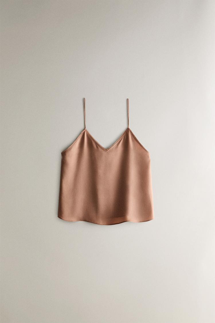 シルク トップス - ペールピンク | ZARA Japan / 日本