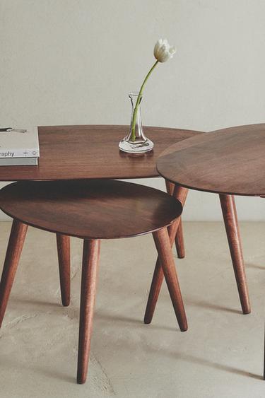 Zara BEVELED WOOD COFFEE TABLE - Brown