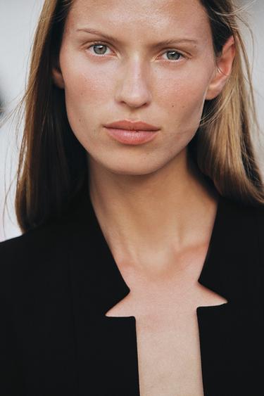 INVERTED LAPEL BLAZER - Black by Zara - Image 2