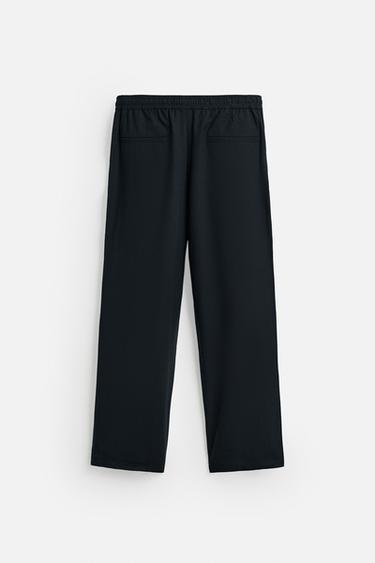 PANTALON COUPE DÉCONTRACTÉE EN LYOCELL - Bleu marine de Zara - Image 7